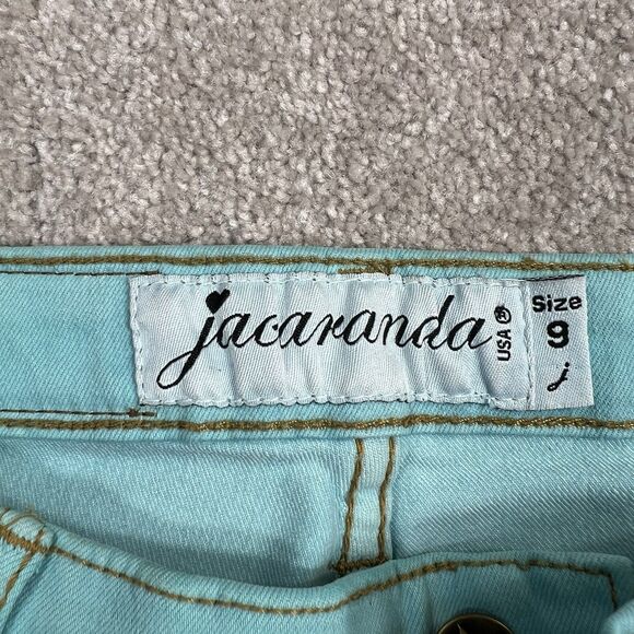 Jacaranda woman’s size 9 jeans Nwt beaded floral details studded bootcut - Picture 8 of 11